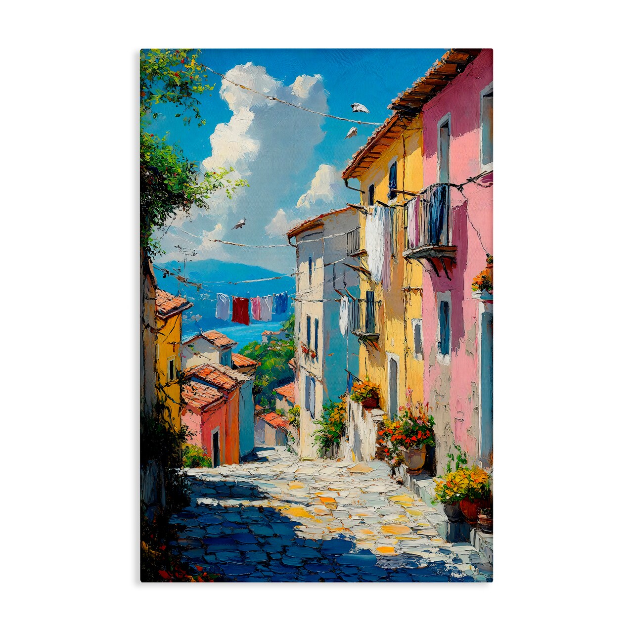 Stupell Industries Colorful Coastal Town Canvas Wall Art, design by Creative Studio